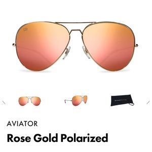 SHADYRAYS ROSE GOLD POLARIZED AVIATOR GLASSES